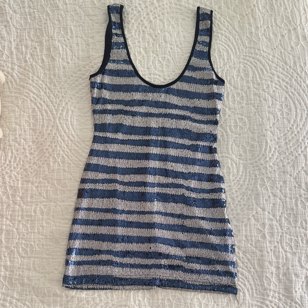 Striped Sequin Tank Top